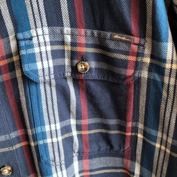Eddie Bauer Men’s Long Sleeve Cotton Plaid Shirt XXL - Picture 5 of 13